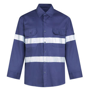 Custom Logo Poly/Cotton Breathable UV-Resistant Long Sleeve Security Guard <b>T</b>-<b>Shirt</b> Reflective High Visibility - Product Image 4