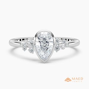 แหวนเงินชุบทองทรงรีมอยซาไนต์สำหรับผู้หญิง ของขวัญวันครบรอบแต่งงาน เครื่องประดับอเมริกาเทรนด์ - Product Image 1
