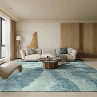 Tapis épais en mélange de laine et de soie de Nouvelle-Zélande, écologique, anti-poussière, fil spécial, tapis abstrait pour la décoration intérieure commerciale