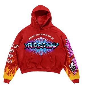 Fabricants de vêtements personnalisés Sweat-shirt surdimensionné en molleton 100% coton personnalisé uni d'hiver à capuche Écologique Coupe-vent à séchage rapide - Product Image 3