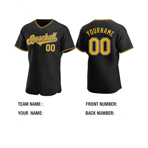 Custom Black <b>White</b> Baseball Jersey Short Sleeve <b>Button</b> Front Screen Printed Team Name 00 Personalized Men's Adult Apparel - Product Image 4