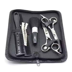 Ciseaux professionnels de coiffure pour gauchers en acier inoxydable 440C, 28 dents, vis réglable, faits à la main pour la coupe et le coiffage des cheveux - Product Image 1