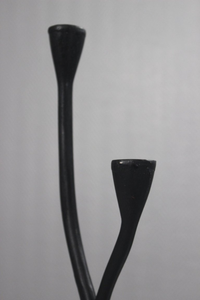 Modern Black Metal Dual Candle Holder Decorative 2 Arm Candle Stand Table Centerpiece Home Decor - Product Image 4