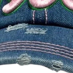 1908 Distressed Denim <b>Hat</b> Blue Embroidered Letter Baseball <b>Cap</b> Washed Vintage Style Adjustable Cotton Headwear Casual Fashion - Product Image 5