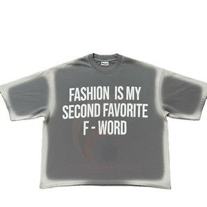 T-shirt pour homme de haute qualité, 100% coton, lourd, vintage, délavé, imprimé - Product Image 2