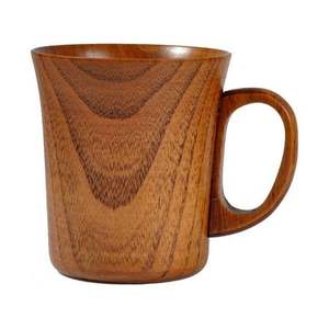 . Jarra de Cerveza de Madera Tallada, Estilo Rústico, Taza de Madera Natural, Taza de Té Hecha a Mano, Jarra Minimalista - Product Image 4