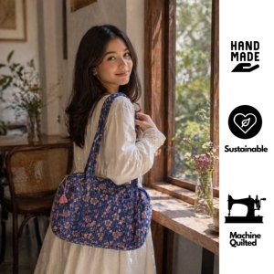 Bolsa de Viaje de Algodón con Estampado Artesanal, Estilo Boho, Acolchada, Ligera, Gran Capacidad, Plegable, Multifuncional para Viajes y Gimnasio - Product Image 3