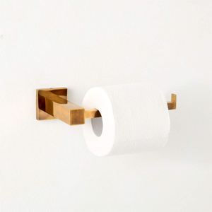 Porte-papier toilette carré en acier inoxydable de qualité supérieure, finition nickel brossé moderne, support mural pour rouleau de papier toilette pour hôtel - Product Image 4
