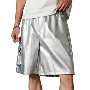 กางเกงขาสั้นหนังผู้ชายแบบแห้งเร็วสั่งทำขายส่ง / กางเกงขาสั้นแฟชั่นผู้ชายหนังแท้ปักโลโก้ตามสั่งรุ่นใหม่ล่าสุด - Product Image 1