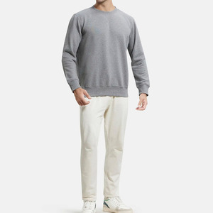 Sweat-shirt en molleton à col rond pour homme, en mélange de coton épais, tendances de la mode moderne, broderie de logo personnalisée, style décontracté - Product Image 2