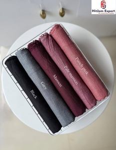 Breathable Plain Neckwear Fabric Cotton Viscose Polyester Lightweight Woven Textile Bulk OEM ODM Private Label Manufacturer Supp - Product Image 3