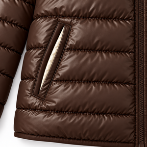 High Quality Lightweight Bomber Jacket Autumn Stand Reflective Sheen Quilted Shell Full Zip Warm Lining OEM Custom Logo Supply - Product Image 4