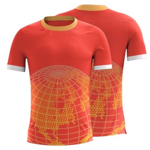T-shirt décontracté tricoté pour homme, rouge, à manches courtes, col en V, double boutonnage, imprimé par transfert thermique, 100 % coton respirant, été - Product Image 6