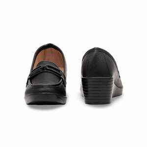 Zapatos de corte negros WN7455 Zapatos planos cómodos - Product Image 2