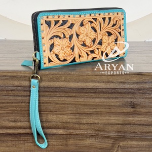 Cartera de Moda Perfecta para Mujer con Diseño Floral Múltiple, Hecha a Mano en Cuero, Novedoso Diseño, Detalles Inspirados, Venta al por Mayor - Product Image 1
