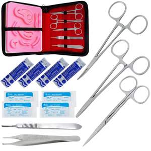 ADI INDUSTRY CE Certified Surgical <b>Suture</b> Practice <b>Kit</b> with Silicone Pad and Instruments for Medical Students Training - Product Image 5
