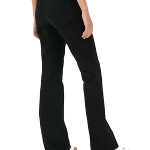 Pantalones vaqueros de marca personalizados para mujer, nuevo estilo, Vaqueros rectos de cintura media, vaqueros de algodón, lavado de color oscuro, Logo, Dropshipping en stock - Product Image 5