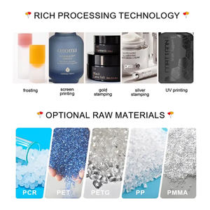 Contenants cosmétiques vides de luxe OEM de 4 oz et 8 oz, pot givré, emballage cosmétique biodégradable, pot en plastique pour crème avec couvercle doré - Product Image 6