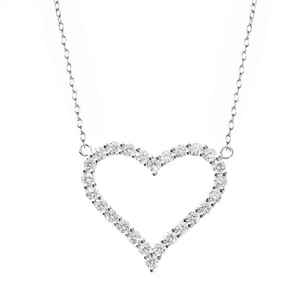 Collar con Colgante de Diamante Redondo Cultivado en Laboratorio, Oro, Oro Rosa, Oro Blanco o Plata de Ley, Certificado IGI - Product Image 2