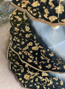 Soporte para Pastel de Resina Epoxi de Lujo con Diseño Geométrico, Vajilla Decorativa - Product Image 2