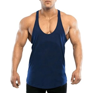 Débardeur tricoté gris et noir à col rond pour homme, 100 % coton, couleur unie, respirant, séchage rapide, anti-boulochage, décontracté, pour la gym et la musculation - Product Image 5