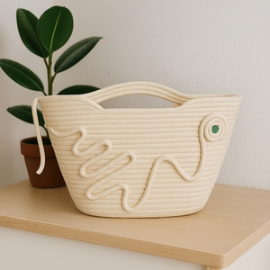 Sac fourre-tout réutilisable en coton tressé, résistant à l'eau, style bohème, fait main, écologique, pour femme, printemps-été, avec fermeture éclair | - Product Image 2