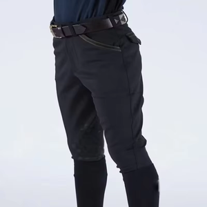 Pantalones de equitación para niños, diseño de moda, transpirables, elásticos en cuatro direcciones, color negro, para primavera y actividades al aire libre. - Product Image 2