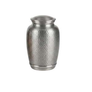 Urnas de Metal Plateado Martillado para Recuerdos, Nuevo Diseño, Recipiente para Cremación, Brillante y Pulido, Artículos Funerarios, Urnas para Cenizas Humanas - Product Image 1