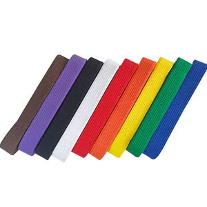 Custom Logo 100% Cotton Stretch Multi-Color Stripe Lightweight Breathable Durable Unisex Martial <b>Arts</b> Training Belt Judo BJJ - Product Image 6