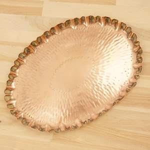 Plateau de service personnalisé en cuivre, simple et décoratif, pour cuisine, table à manger, maison, bureau, café - Product Image 1