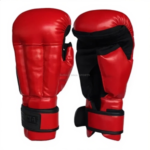 Gants de boxe MMA professionnels en cuir avec doublure intérieure épaissie pour fermeture – Légers, respirants, séchage rapide, unisexe - Product Image 1