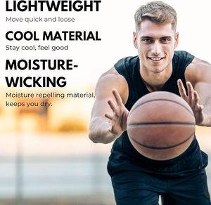 Maillot de basket-ball réversible pour hommes avec numéro |   Maillot individuel pour les matchs ou les entraînements |   Noir/Blanc - Product Image 4