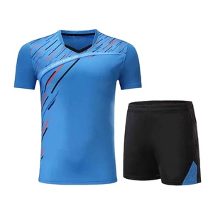 Uniforme de tennis pour hommes de haute qualité, respirant, écologique, à manches courtes, personnalisable pour équipe, 100 % polyester, vêtements de sport OEM, séchage rapide, protection UV - Product Image 4