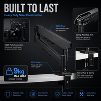 Soporte de Monitor VESA con Ajuste Flexible, Individual, 360° ° Brazo Ergonómico para Monitor con Rotación e Instalación sin Esfuerzo para Pantallas de hasta 32 Pulgadas