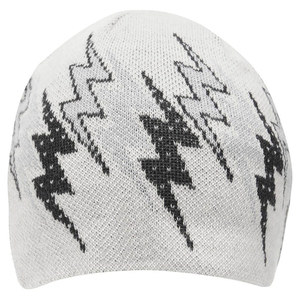 Gorro Unisex de Punto con Patrón Geométrico de Rayos, 56-58 cm, Gorro de Invierno Informal para Exteriores, Acrílico, para Adultos - Product Image 1