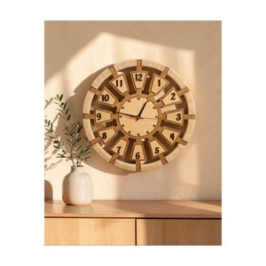 Pine Wood Round Bohemian Macram <b>Wall</b> <b>Clock</b> with Tassel Accents by Aqudus Saleem-Wholesale - Product Image 3