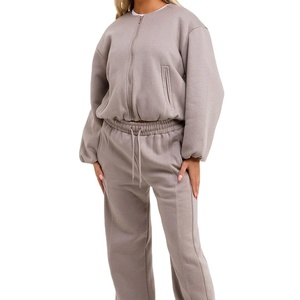 Outfitize International Wholesale Women Tracksuit Ribbed Knit Seamless High Waisted Leggings and Top Set Custom Logo Fitness - Product Image 1