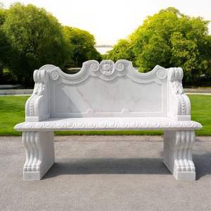 Luxury Hand Carved Marble Contemporary <b>Outdoor</b> Dining Chairs-HAYAT INDUSTRIES 5-Year Warranty Durable Easy-Clean for Garden - Product Image 1