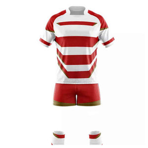 Tenue d'équipe 100 % polyester, durable, respirante, abordable, kit de rugby de haute qualité, uniformes de rugby vintage personnalisés et originaux - Product Image 3