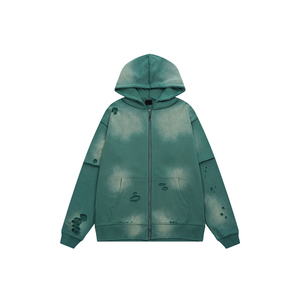 Sweat à capuche oversize en molleton épais délavé style vintage pour homme - Product Image 1