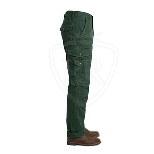 Pantalon cargo décontracté pour homme, léger et respirant, taille mi-haute, coupe droite, 100 % coton, idéal pour les activités de plein air et la mode. - Product Image 3