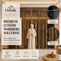 Armoire sur mesure, dressing, design de placard, cadre en aluminium, porte vitrée, porte battante, du sol au plafond, taille personnalisée pour villa