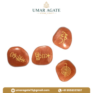 Cristal Natural, Elementos de Reiki, Ágata Grabada con 4 Símbolos de Arcángel, Juego de Piedras Redondas de Reiki para Sanación y Creación de Redes de Reiki - Product Image 3
