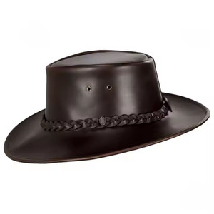 Chapeau Fedora en feutre de cowboy ajustable, personnalisable, en cuir, unisexe, de haute qualité, élégant, avec logo et couleur sur mesure, vente en gros - Product Image 4