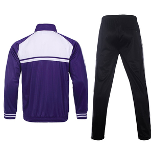 Men's 2-Piece Athletic Tracksuit Set Stand Collar Full-Zip Jacket Stripe Jogger <b>Pants</b> Sportswear OEM Wholesale Multi-Color - Product Image 4