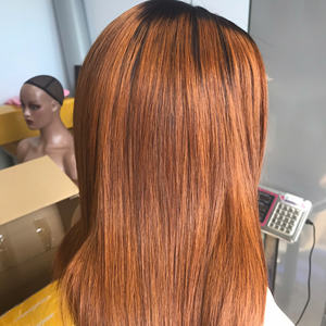 Ombre Brown Bone Straight Vietnamese Human Hair SDD/DD Grade HD/Transparent <b>Lace</b> <b>Front</b> <b>Wig</b> for Women All Length SMA - Product Image 2