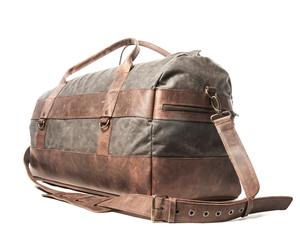 กระเป๋าเดินทางผ้าแคนวาสหนังแท้ รับทำแบรนด์ตามสั่ง โรงงาน OEM กันน้ำ กระเป๋าถือสะพายข้างสำหรับวันหยุดสุดสัปดาห์ รุ่น LCTB-0058 - Product Image 1