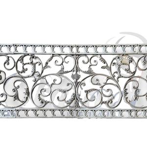 Rampe en fonte décorative royale de qualité supérieure, design moderne, durable, gris naturel poli, clôture de balcon en métal, villas de luxe - Product Image 1