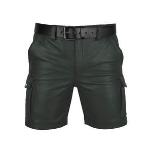 Shorts en cuir pour hommes, style nouveau, sur mesure, prix bas, couleur unie, respirants, légers, en vente en ligne - Product Image 1