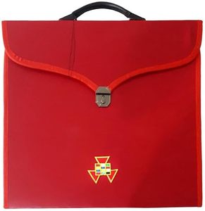 เคสผ้ากันเปื้อนพระสงฆ์ยศสูงรุ่นเก่า - หนังสีแดง MM, WM, ผ้าแบบจังหวัด ชนิดหนัง ผลิตจากประเทศปากีสถาน - Product Image 1
